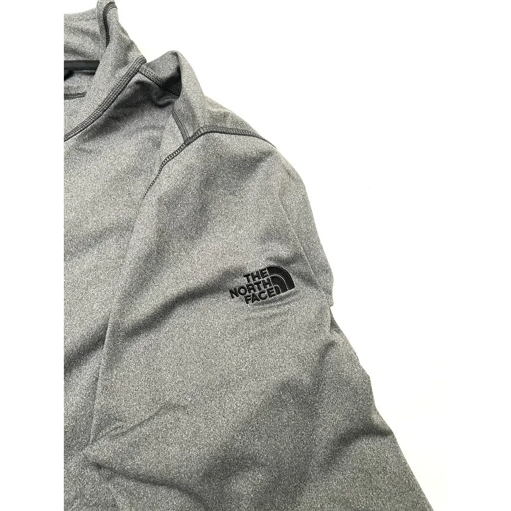 NEW The North Face Tech 1/4 Zip‎ Fleece 3XL Asphalt Heather Gray Lined Stretch